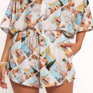 Adelyn Shorts - Vacay Aqua