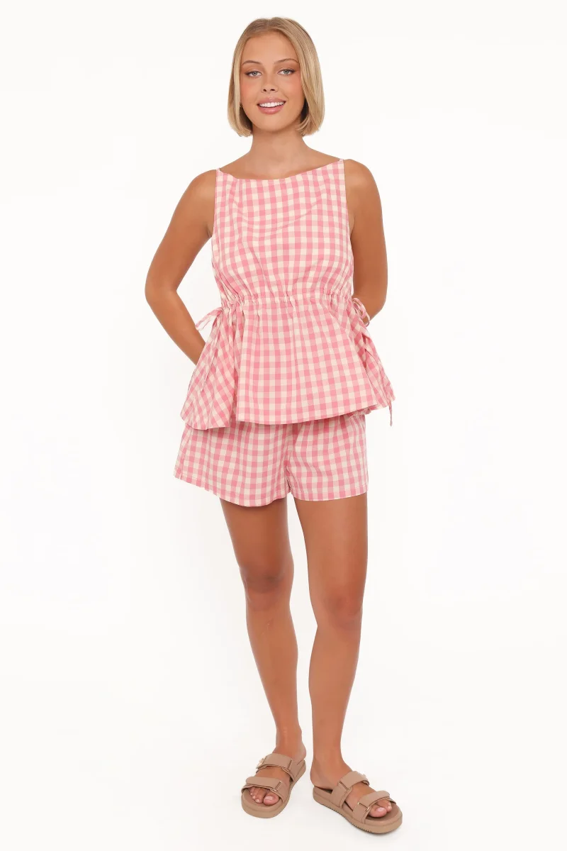 Rory Shorts – Pink Gingham