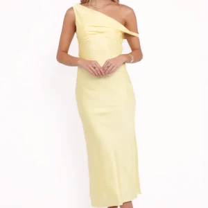 Mayfair Midi Dress - Butter Yellow
