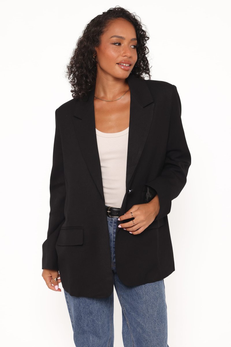 Tove Tie Back Blazer – Black