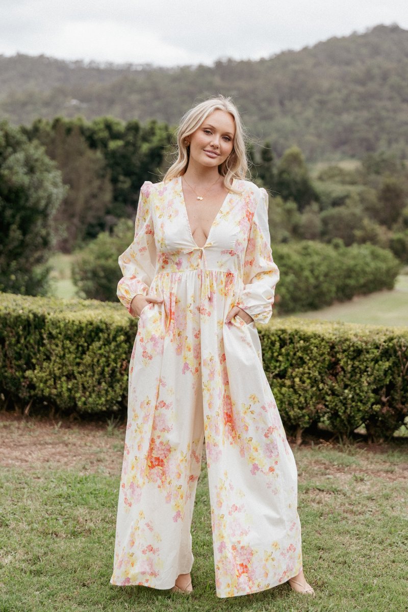 Celestine Jumpsuit – Pink Floral