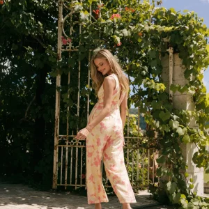 Halle Jumpsuit - Yellow Pink