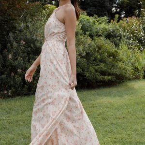 Madeira Jumpsuit - Peach Ditsy Floral