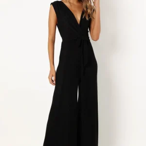 Nora Wide Leg Jumpsuit - Black