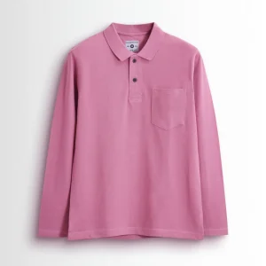 Cotton Polo Full Sleeve Unisex Pocket Bubble Gum Pink